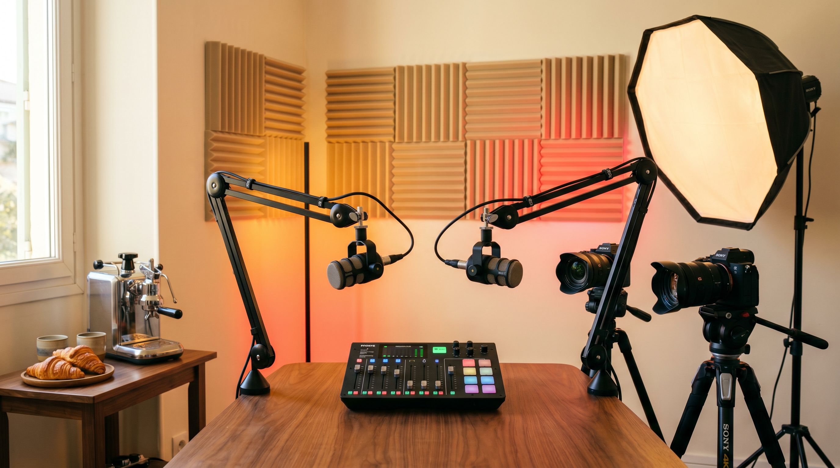 Mobile broadcast podcast and 4K video setup on the French Riviera
